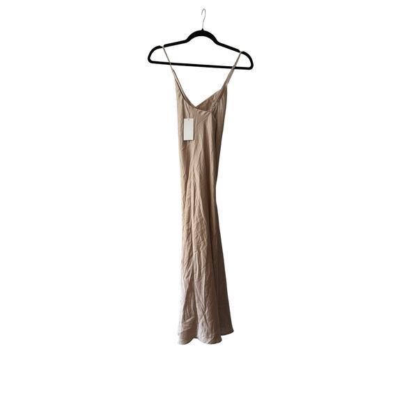 show me your mumu verona cowl midi dress champagne luxe satin women small - Picture 3 of 6